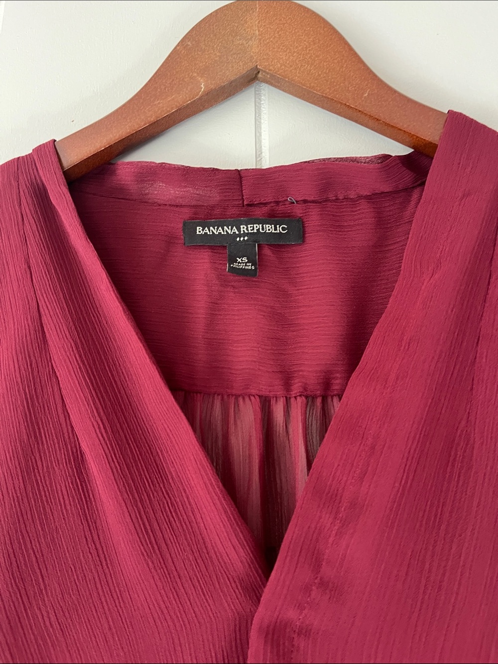 Banana Republic Raspberry Wrap-Front Blouse - Picture 8 of 11